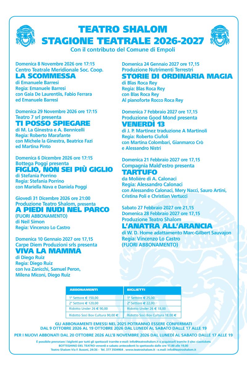 CARTELLONE AGGIORNATO
